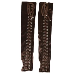 Handsker<Dolce & Gabbana e Lace-Up Satin Handsker Brun