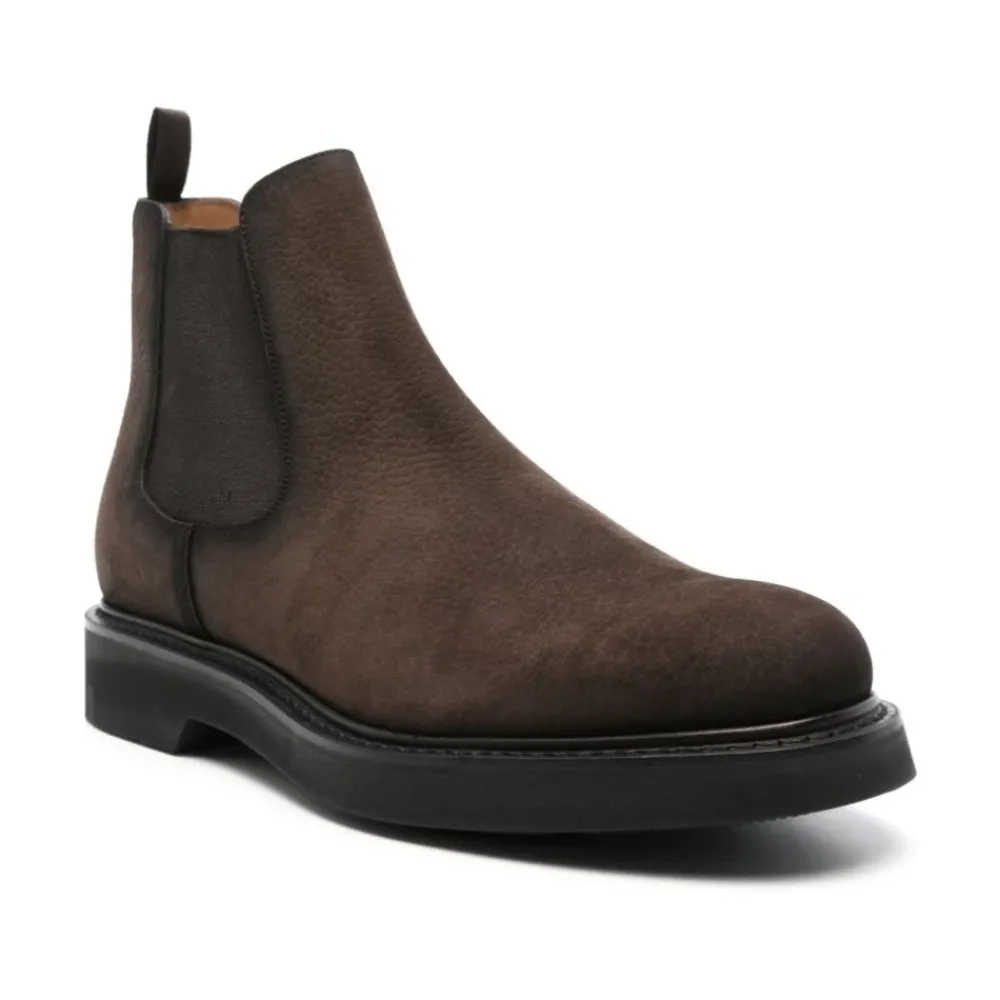 Chelsea Boots^Church's e Suede Elastik Tyksålede Støvler Brun