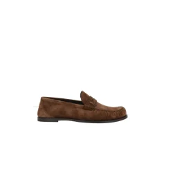 Loafers^Saint Laurent e Suede Flade Moccasin Sko Brun