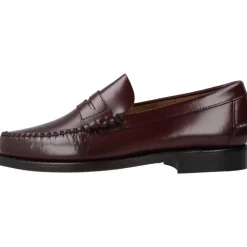Loafers<Sebago Burgunderfarvede læderloafers Rød