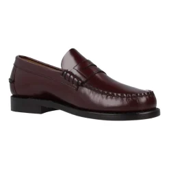 Loafers<Sebago Burgunderfarvede læderloafers Rød