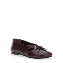 Ballerina Sko^ALOHAS Burgundy Læder Ballet Flats Rød