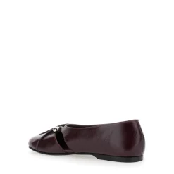 Ballerina Sko^ALOHAS Burgundy Læder Ballet Flats Rød