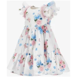 Kjoler & Nederdele^Monnalisa Butterflies and Flowers Dress Multifarvet