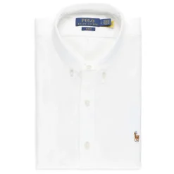 Skjorter<Ralph Lauren Button Down Collar Shirt Hvid