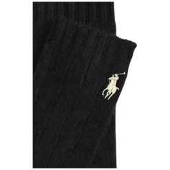 Handsker^Ralph Lauren Cable Knit Full-Finger Gloves Sort