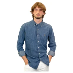 Skjorter^Polo Ralph Lauren Camicia jeans custom fit Blå