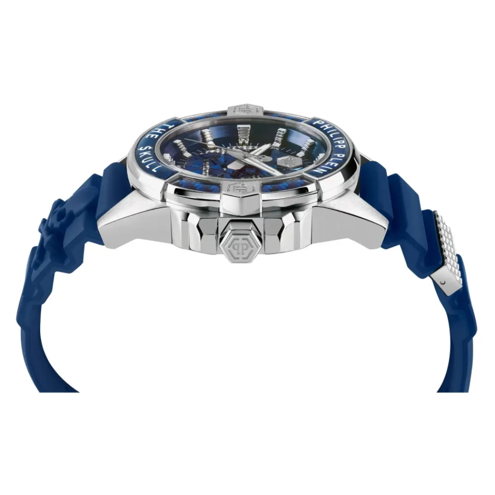 Ure^Philipp Plein Carbon Fiber Skull Ur Blå