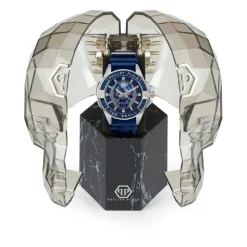 Ure^Philipp Plein Carbon Fiber Skull Ur Blå