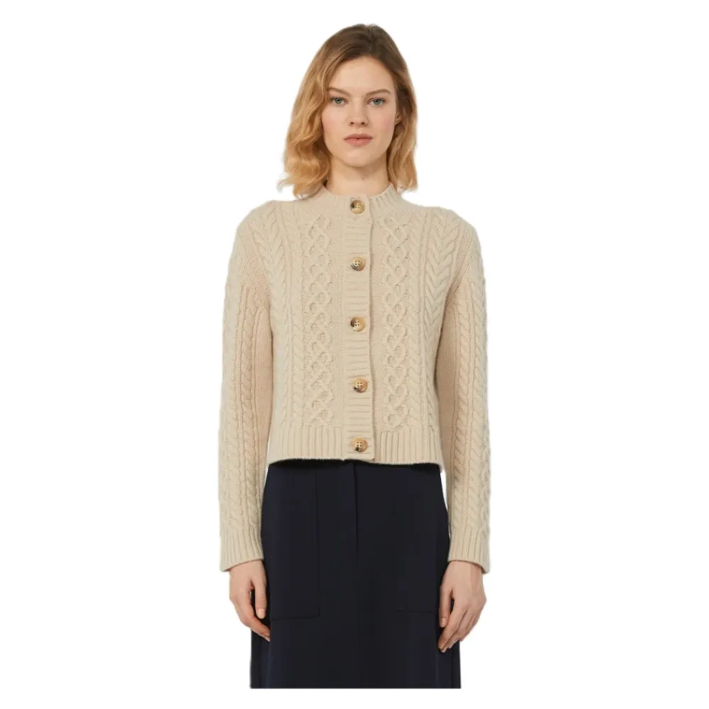 Striktrøjer & Sweatere<Weekend Max Mara Cardigan Kjole Beige