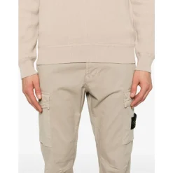 Bukser<Stone Island Cargo bukser i bomuld stretch Beige