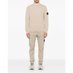 Bukser<Stone Island Cargo bukser i bomuld stretch Beige