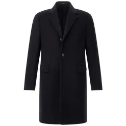 Frakker^Boggi Milano Cashmere Blend Enkeltradet Frakke Blå