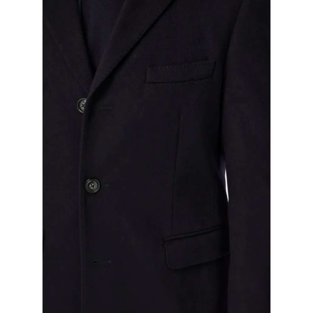 Frakker^Boggi Milano Cashmere Blend Enkeltradet Frakke Blå