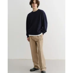 Strik<Dunst Cashmere Crewneck Sweater Blå