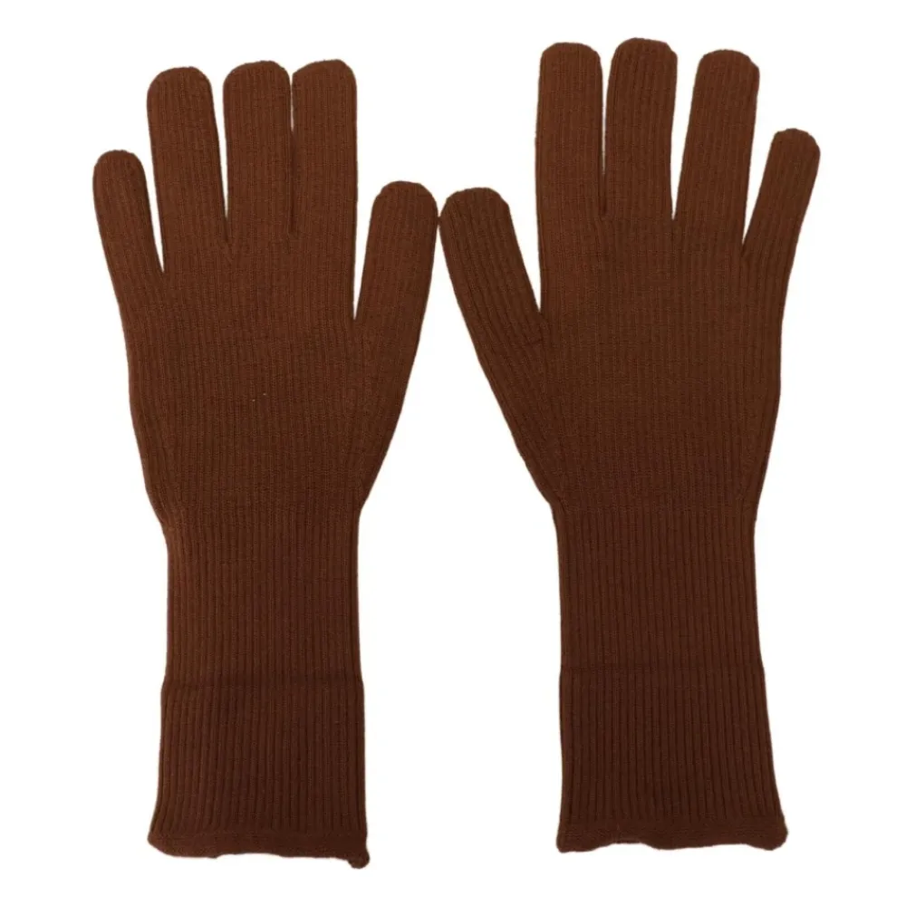 Handsker|Handsker<Dolce & Gabbana Cashmere Strikkede Handsker med Vante Brun