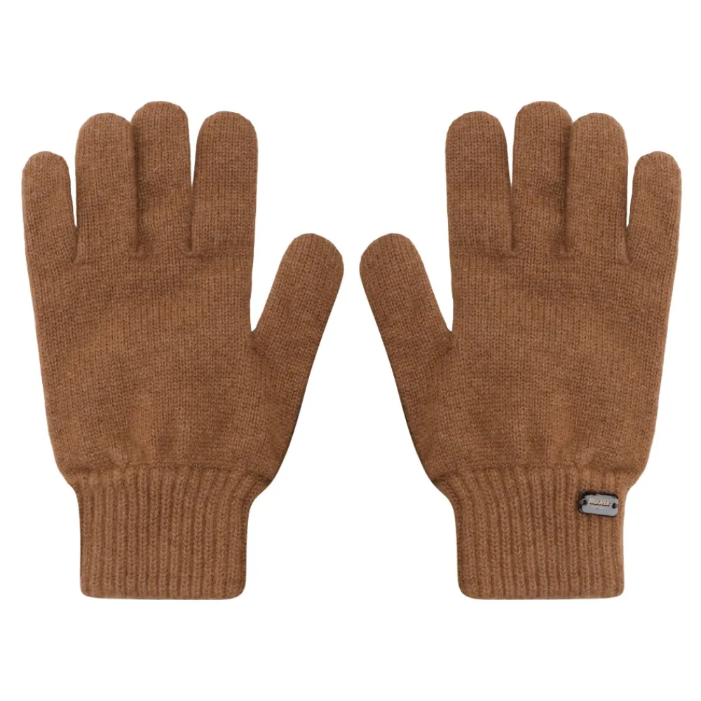 Handsker<Moorer Cashmere Strikket Handsker Brun