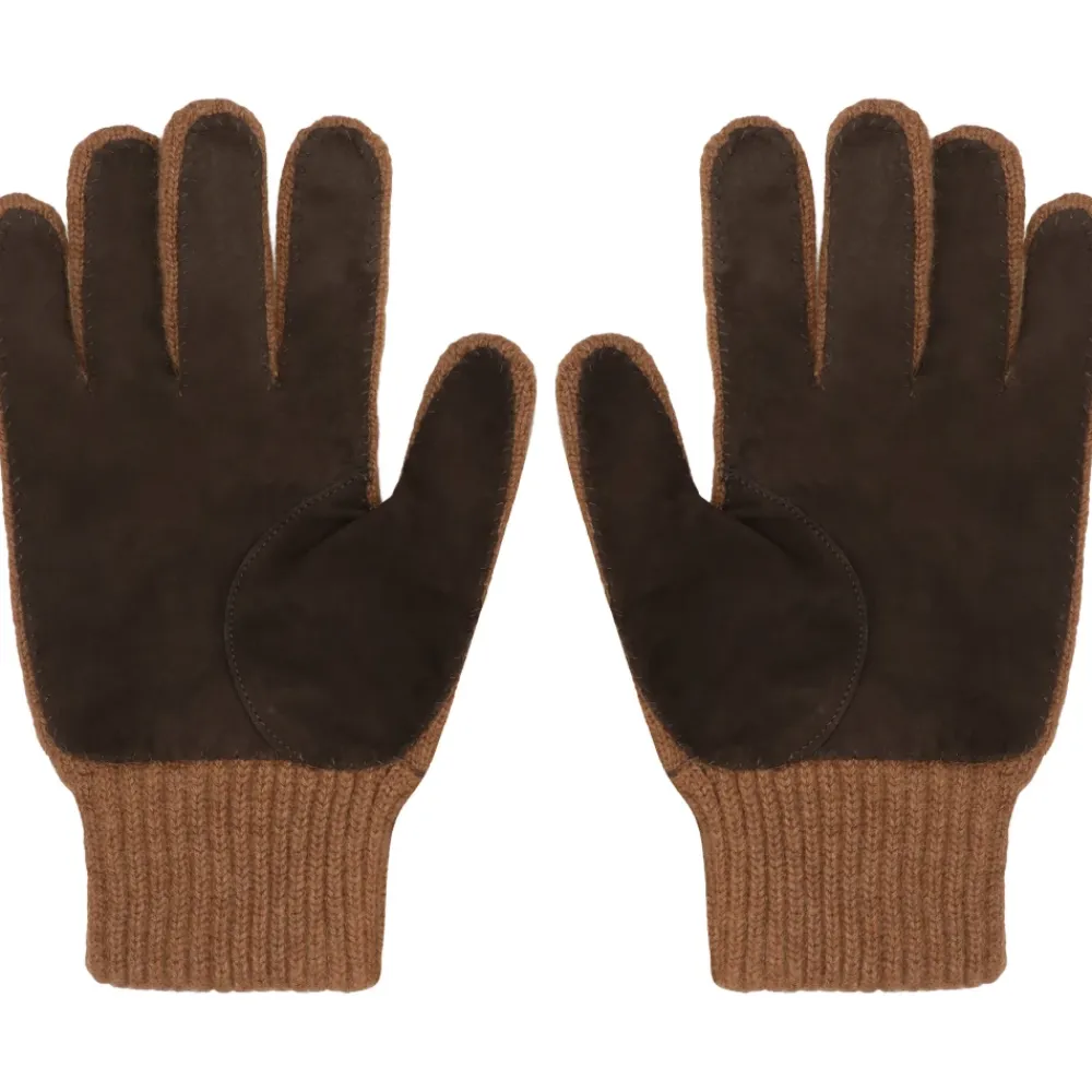 Handsker<Moorer Cashmere Strikket Handsker Brun