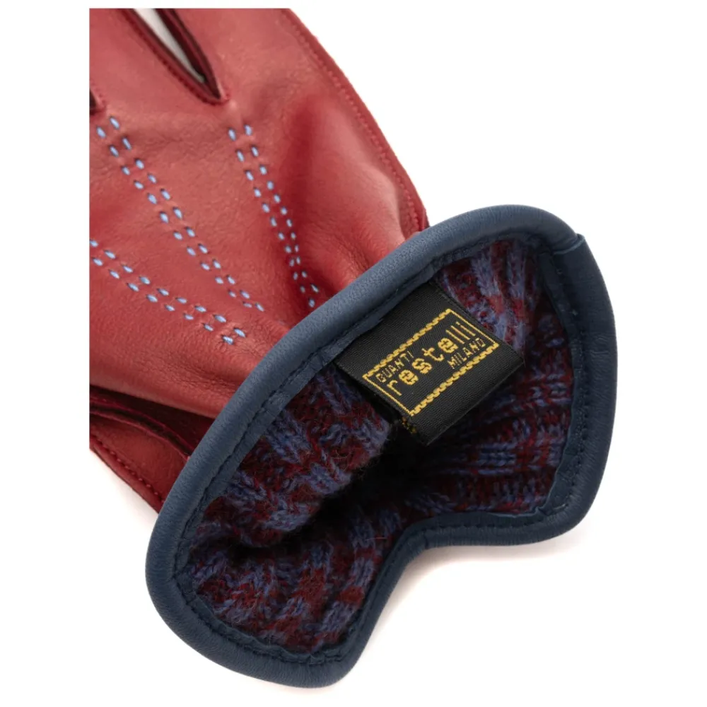 Handsker<Restelli Guanti Cashmere-foret Råhandske Rød