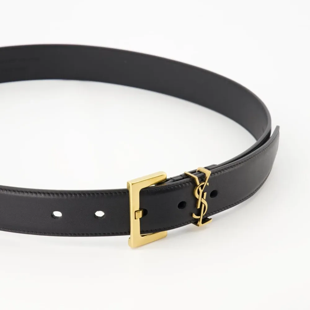 Bælter^Saint Laurent Cassandre Bælte Sort