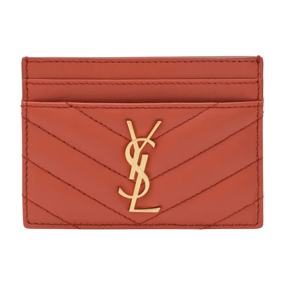 Punge & Kortholder<Saint Laurent Cassandre Card Case Orange