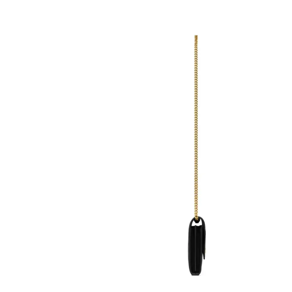 Skuldertasker<Saint Laurent Cassandre Chain Wallet Sort