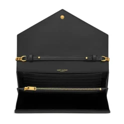 Skuldertasker<Saint Laurent Cassandre Chain Wallet Sort