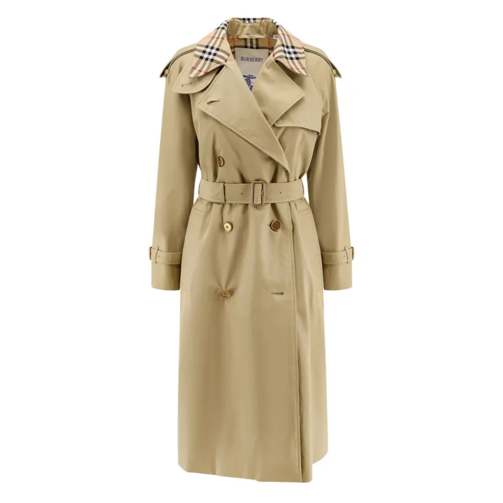 Frakker<Burberry Castleford Check Vinterfrakker Beige