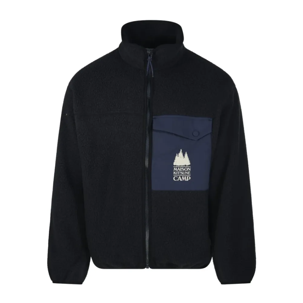 Fleece<Maison Kitsuné Casual Fleece Jakke Sort