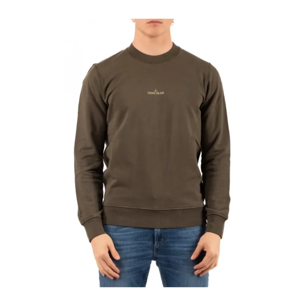 Trøjer|Sweatshirts<Stone Island Casual Hættetrøje Sweatshirt Grøn