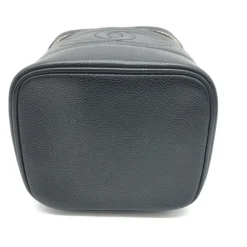 Håndtasker<Chanel Caviar Leather Vanity Håndtaske Sort