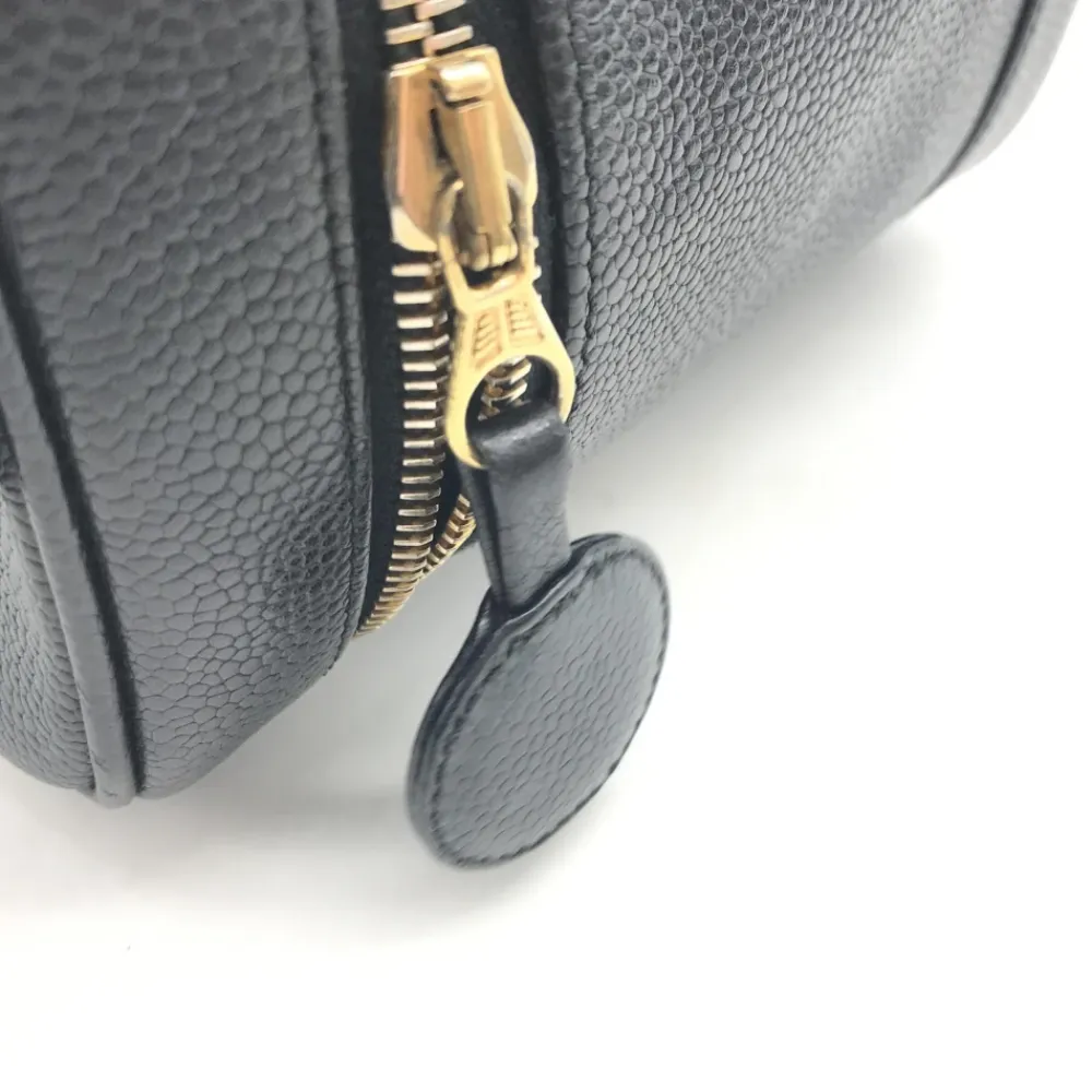 Håndtasker<Chanel Caviar Leather Vanity Håndtaske Sort