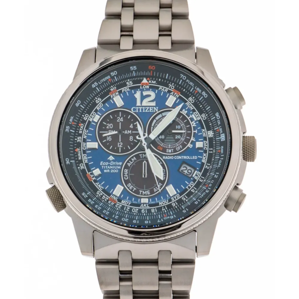 Ure^CITIZEN CB5850-80L - Crono Pilot Super Titanium Blå
