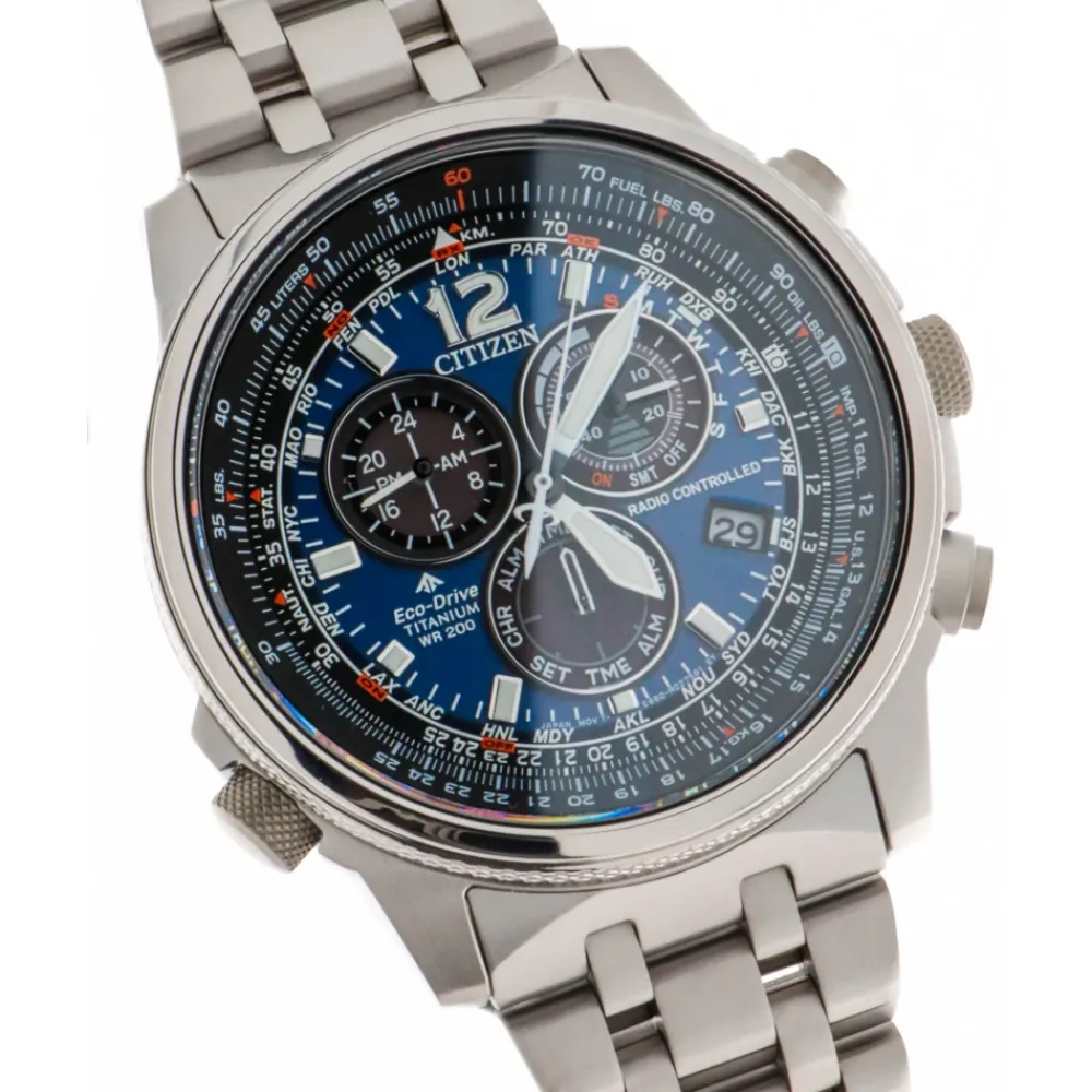 Ure^CITIZEN CB5850-80L - Crono Pilot Super Titanium Blå