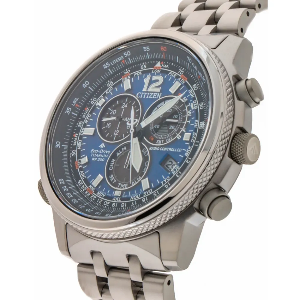 Ure^CITIZEN CB5850-80L - Crono Pilot Super Titanium Blå