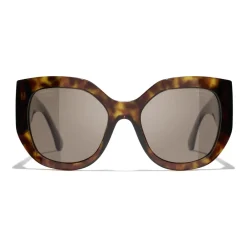 Solbriller<Chanel CH5550 Butterfly Solbriller Brun
