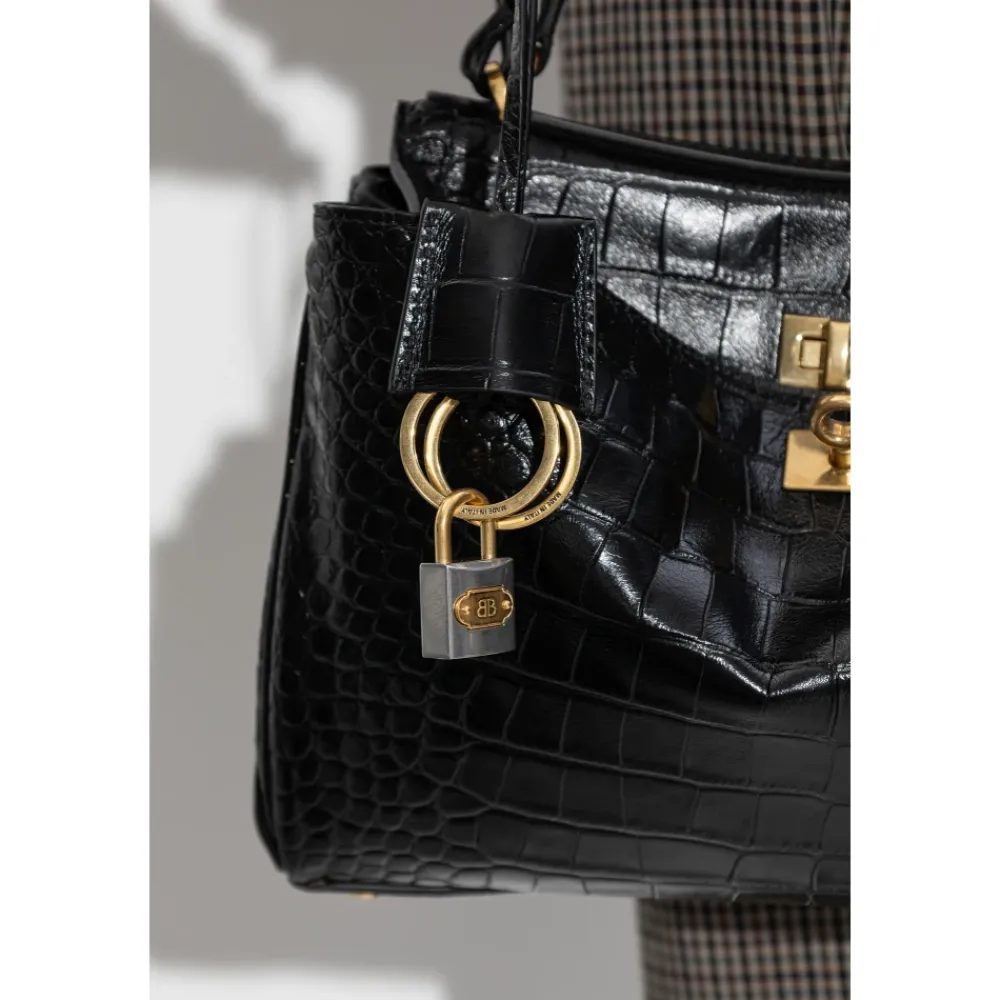 Tilbehør Til Tasker^Balenciaga Charm/Keychain BB Hængelås Grå