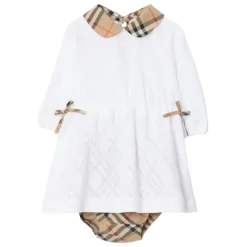 Bodystocking & Sæt^Burberry Check Bomuldskjole med Bloomers Hvid
