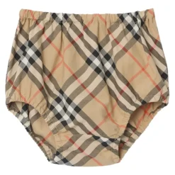 Bodystocking & Sæt^Burberry Check Bomuldskjole med Bloomers Hvid