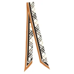 Tørklæder<Burberry Check Silk Twilly Multifarvet