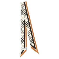 Tørklæder<Burberry Check Silk Twilly Multifarvet