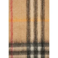 Halstørklæder Og Tørklæder|Tørklæder^Burberry Checked Mohair Wool Scarf Beige