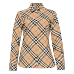 Bluser & Skjorter^Burberry Checkered Shirt Beige
