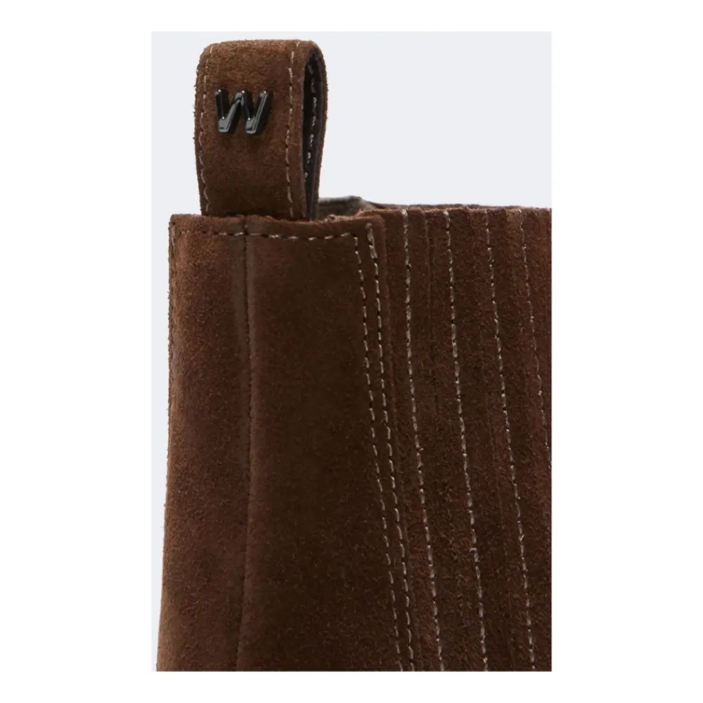 Chelsea Boots<Weekend Max Mara Chelsea ankellæderstøvle med klassiske elastiske indsatser Brun