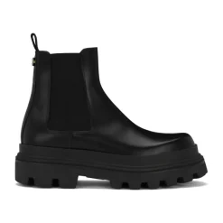 Chelsea Boots|Støvler<Dolce & Gabbana Chelsea Boots i Børstet Kalveskind Sort