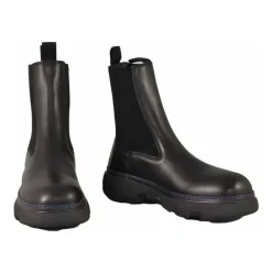 Chelsea Boots^Burberry Chelsea Creeper Støvler i Læder Mix Sort