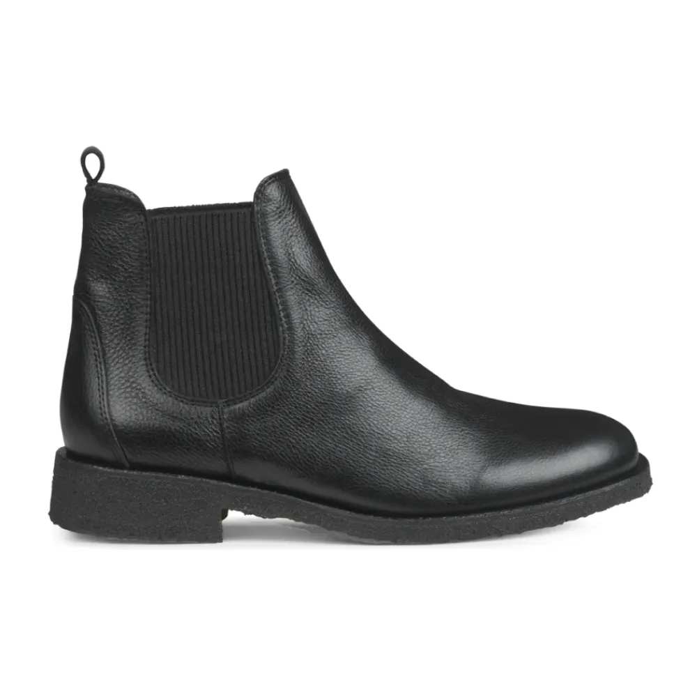 Chelsea Boots<Angulus Chelsea Støvle m. Elastik 7287 Sort