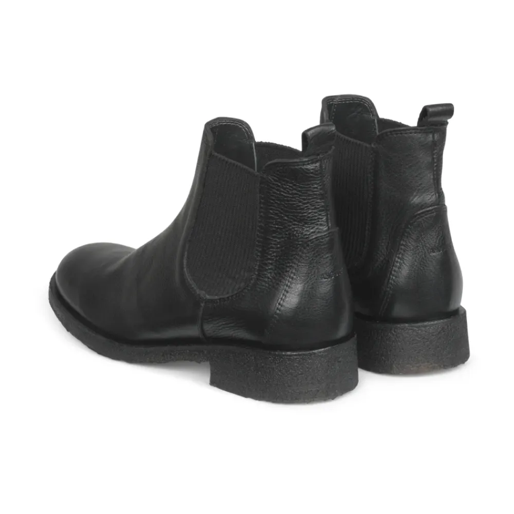 Chelsea Boots<Angulus Chelsea Støvle m. Elastik 7287 Sort