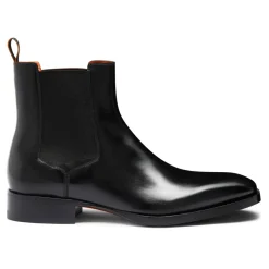 Chelsea Boots|Støvler^Santoni Chelsea-støvle i poleret læder Sort