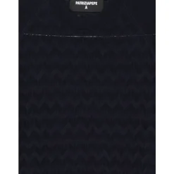Strik<Patrizia Pepe Chevron Crew Neck Blå